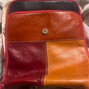 Patchwork Leather Women's Backpack